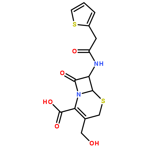 (6R-trans)-3-(hydroxymethyl)-8-oxo-7-(2-thienylacetamido)-5-thia-1-azabicyclo[4.2.0]oct-2-ene-2-carboxylic acid