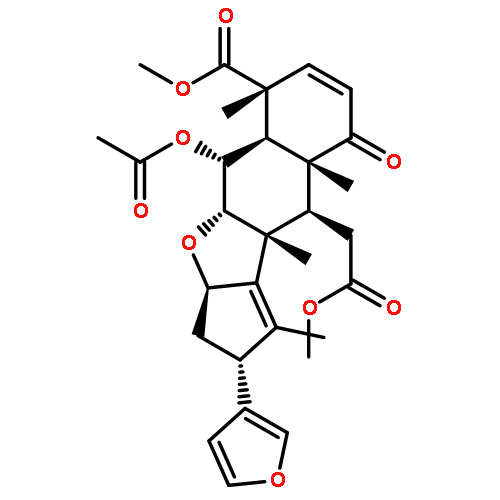 2H-Cyclopenta[b]naphtho[2,3-d]furan-10-aceticacid,5-(acetyloxy)-2-(3-furanyl)-3,3a,4a,5,5a,6,9,9a,10,10a-decahydro-6-(methoxycarbonyl)-1,6,9a,10a-tetramethyl-9-oxo-,methyl ester, (2R,3aR,4aS,5R,5aR,6R,9aR,10S,10aR)-