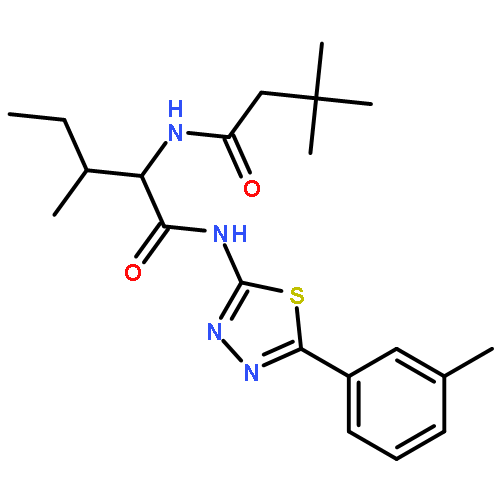 N~2~-(3,3-dimethylbutanoyl)-N-[5-(3-methylphenyl)-1,3,4-thiadiazol-2-yl]isoleucinamide