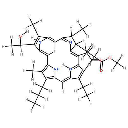 3-[18-ethyl-9-(1-hydroxy-ethyl)-4,8,13-trimethyl-20-oxo-14-propyl-23H,25H-phorbin-3-yl]-propionic acid methyl ester