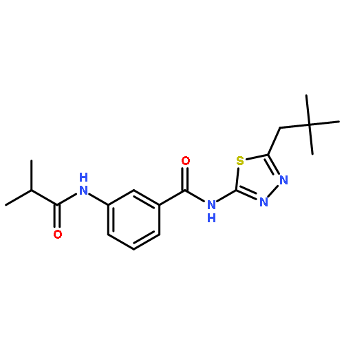 3-(isobutyrylamino)-N-(5-neopentyl-1,3,4-thiadiazol-2-yl)benzamide