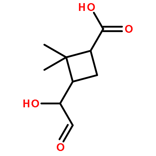 CYCLOBUTANECARBOXYLIC ACID, 3-(1-HYDROXY-2-OXOETHYL)-2,2-DIMETHYL-