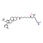 N~2~-(8-{[(3beta,5beta,8xi,9xi,14beta,15beta,16beta,17beta)-16-(acetyloxy)-17-(2-oxo-2H-pyran-4-yl)-14,15-epoxyandrostan-3-yl]oxy}-8-oxooctanoyl)-N~5~-(diaminomethylidene)ornithine