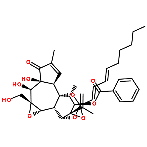 6H-2,8b-Epoxyoxireno[6,7]azuleno[5,4-e]-1,3-benzodioxol-6-one,10-(benzoyloxy)-3a,3b,3c,4a,5,5a,8a,9,10,10a-decahydro-5,5a-dihydroxy-4a-(hydroxymethyl)-7,9-dimethyl-10a-(1-methylethenyl)-2-(1E,3E)-1,3-nonadien-1-yl-,(2S,3aR,3bS,3cS,4aR,5S,5aS,8aR,8bR,9R,10R,10aS)-