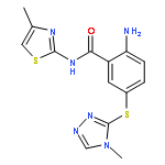 Benzamide,2-amino-N-(4-methyl-2-thiazolyl)-5-[(4-methyl-4H-1,2,4-triazol-3-yl)thio]-