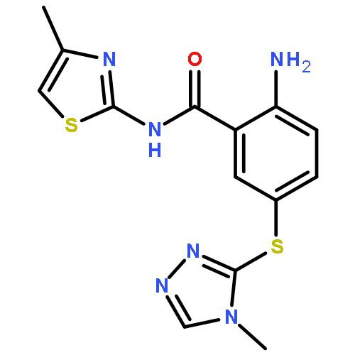 Benzamide,2-amino-N-(4-methyl-2-thiazolyl)-5-[(4-methyl-4H-1,2,4-triazol-3-yl)thio]-