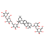 Olean-12-en-28-oicacid, 3-[(2-O-b-D-glucopyranosyl-a-L-arabinopyranosyl)oxy]-23-hydroxy-,O-6-deoxy-a-L-mannopyranosyl-(1®4)-O-b-D-glucopyranosyl-(1®6)-b-D-glucopyranosyl ester, (3b,4a)-