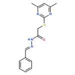 <br>2-[(4,6-dimethylpyrimidin-2-yl)sulfanyl]-N'-[(E)-phenylmethylidene]acetohyd razide