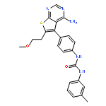 Urea,N-[4-[4-amino-6-(2-methoxyethyl)thieno[2,3-d]pyrimidin-5-yl]phenyl]-N'-(3-methylphenyl)-