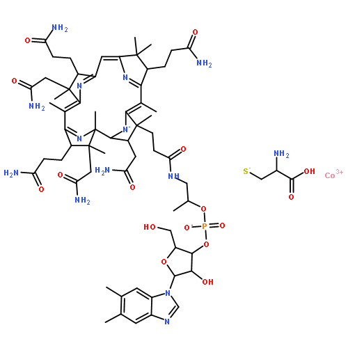 Cobinamide,Co-(L-cysteinato-kS)-,dihydrogen phosphate (ester), inner salt, 3'-ester with (5,6-dimethyl-1-a-D-ribofuranosyl-1H-benzimidazole-kN3) (9CI)