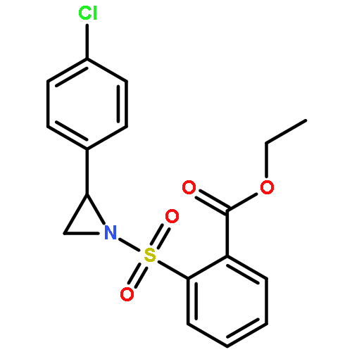 BENZOIC ACID, 2-[[2-(4-CHLOROPHENYL)-1-AZIRIDINYL]SULFONYL]-, ETHYL ESTER