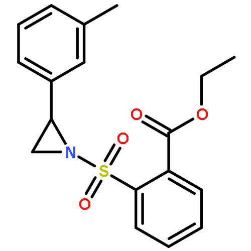 Benzoic acid, 2-[[2-(3-methylphenyl)-1-aziridinyl]sulfonyl]-, ethyl ester