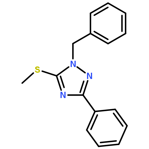 1H-1,2,4-Triazole, 5-(methylthio)-3-phenyl-1-(phenylmethyl)-