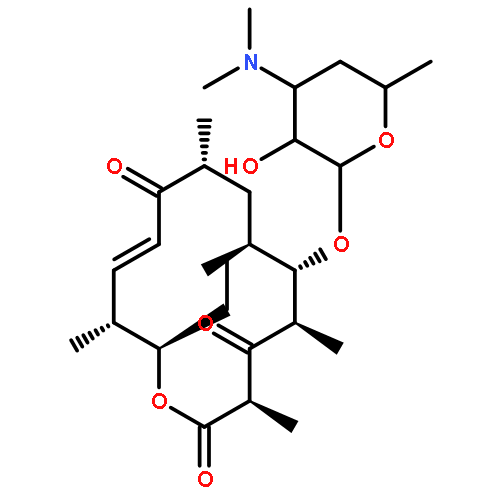 Erythromycin,3-de[(2,6-dideoxy-3-C-methyl-3-O-methyl-a-L-ribo-hexopyranosyl)oxy]-10,11-didehydro-10-demethyl-6,11,12-trideoxy-3-oxo-,(10E)-