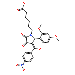 6-{(3E)-2-(2,4-dimethoxyphenyl)-3-[hydroxy(4-nitrophenyl)methylidene]-4,5-dioxopyrrolidin-1-yl}hexanoic acid