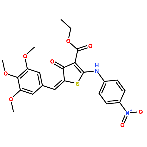 ethyl (5Z)-2-[(4-nitrophenyl)amino]-4-oxo-5-[(3,4,5-trimethoxyphenyl)methylidene]-4,5-dihydrothiophene-3-carboxylate