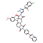 2-[4-(1,3-benzoxazol-2-yl)phenyl]-8-[3-(5-chloro-3-methyl-1-benzothiophen-2-yl)-1-methyl-1H-pyrazol-5-yl]-6-(2-hydroxy-4-methoxyphenyl)-6a-methyl-3a,4,6,6a,9a,10,10a,10b-octahydroisoindolo[5,6-e]isoindole-1,3,7,9(2H,8H)-tetrone