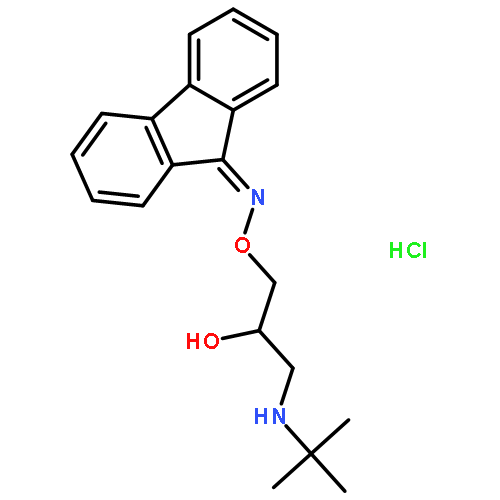 1-(tert-butylamino)-3-[(9H-fluoren-9-ylideneamino)oxy]propan-2-ol hydrochloride (1:1)