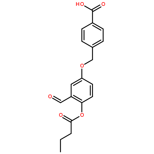 Benzoic acid, 4-[[3-formyl-4-(1-oxobutoxy)phenoxy]methyl]-