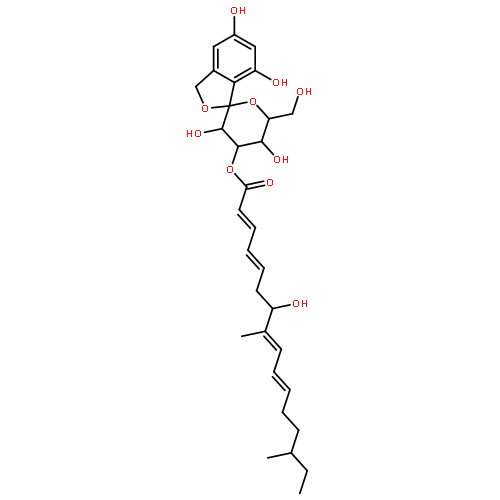 (3'R,4'S,5'R,6'R)-3',5,5',7-tetrahydroxy-6'-(hydroxymethyl)-3',4',5',6'-tetrahydro-3H-spiro[2-benzofuran-1,2'-pyran]-4'-yl (2E,4E,7S,8E,10E,14S)-7-hydroxy-8,14-dimethylhexadeca-2,4,8,10-tetraenoate