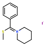 Piperidinium, 1-[(methylthio)phenylmethylene]-, iodide