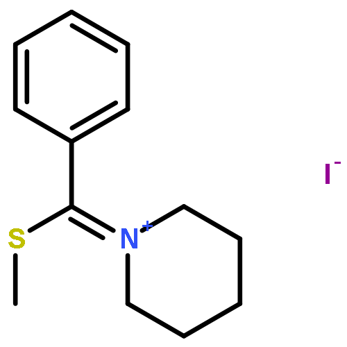 Piperidinium, 1-[(methylthio)phenylmethylene]-, iodide