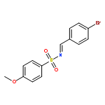 BENZENESULFONAMIDE, N-[(4-BROMOPHENYL)METHYLENE]-4-METHOXY-