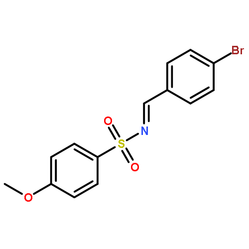 BENZENESULFONAMIDE, N-[(4-BROMOPHENYL)METHYLENE]-4-METHOXY-