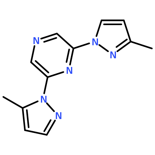 Pyrazine, 2-(3-methyl-1H-pyrazol-1-yl)-6-(5-methyl-1H-pyrazol-1-yl)-