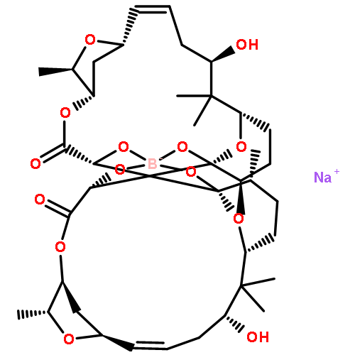 Borate(1-),[(1R,2R,5S,6R,8S,9E,12R,14S,17R,18R,19R,22S,23R,25S,26E,29R,31S,34R)-1,2,18,19-tetra(hydroxy-kO)-12,29-dihydroxy-6,13,13,17,23,30,30,34-octamethyl-4,7,21,24,35,37-hexaoxapentacyclo[29.3.1.15,8.114,18.122,25]octatriaconta-9,26-diene-3,20-dionato(4-)]-,sodium (1:1), (T-4)-