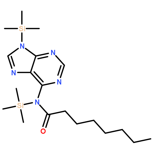 Octanamide, N-(trimethylsilyl)-N-[9-(trimethylsilyl)-9H-purin-6-yl]-