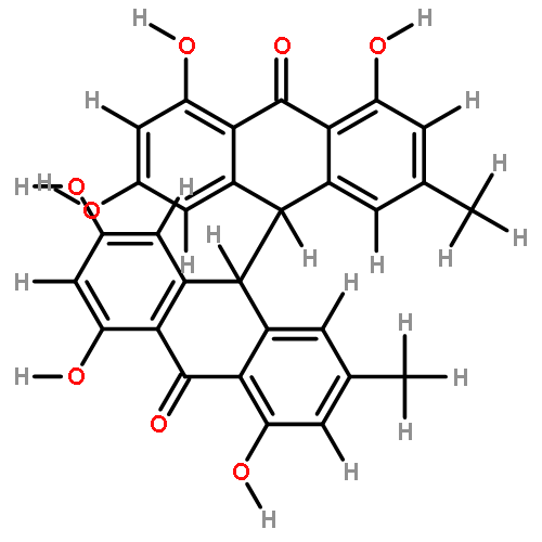 (meso) 1,1',3,3',9,9'-Hexahydroxy-7,7'-dimethylbianthraquinoyl