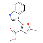 4-Oxazolecarboxylic acid, 5-(1H-indol-3-yl)-2-methyl-, methyl ester