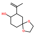 1,4-Dioxaspiro[4.5]decan-8-ol, 7-(1-methylethenyl)-, trans-