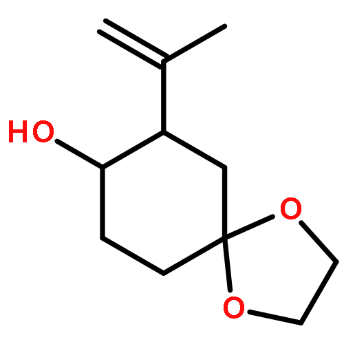 1,4-Dioxaspiro[4.5]decan-8-ol, 7-(1-methylethenyl)-, trans-