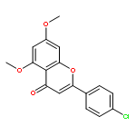 4H-1-Benzopyran-4-one, 2-(4-chlorophenyl)-5,7-dimethoxy-