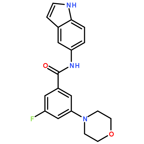 BENZAMIDE, 3-FLUORO-N-1H-INDOL-5-YL-5-(4-MORPHOLINYL)-