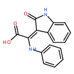 Acetic acid, (1,2-dihydro-2-oxo-3H-indol-3-ylidene)(phenylamino)-, (E)-