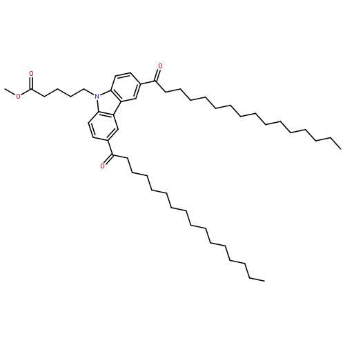 9H-CARBAZOLE-9-PENTANOIC ACID, 3,6-BIS(1-OXOHEXADECYL)-, METHYL ESTER