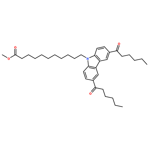 9H-Carbazole-9-undecanoic acid, 3,6-bis(1-oxohexyl)-, methyl ester