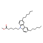 9H-Carbazole-9-hexanoic acid, 3,6-dihexyl-, methyl ester