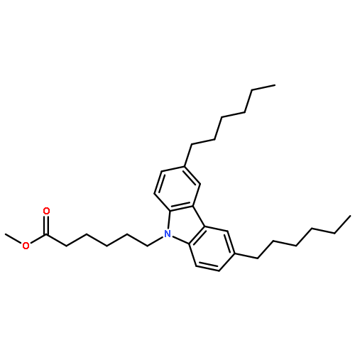 9H-Carbazole-9-hexanoic acid, 3,6-dihexyl-, methyl ester