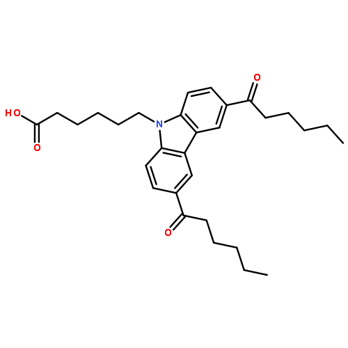 9H-CARBAZOLE-9-HEXANOIC ACID, 3,6-BIS(1-OXOHEXYL)-