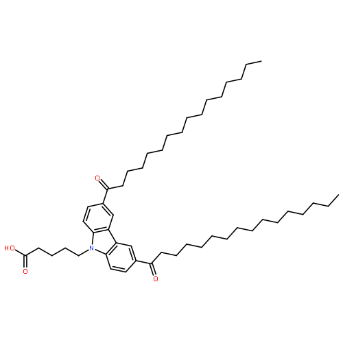 9H-CARBAZOLE-9-PENTANOIC ACID, 3,6-BIS(1-OXOHEXADECYL)-