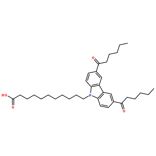 9H-CARBAZOLE-9-UNDECANOIC ACID, 3,6-BIS(1-OXOHEXYL)-