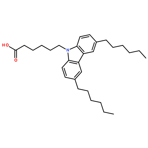 9H-Carbazole-9-hexanoic acid, 3,6-dihexyl-