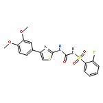 N-{[4-(3,4-dimethoxyphenyl)-1,3-thiazol-2-yl]carbamoyl}-2-fluorobenzenesulfonamide