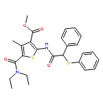 methyl 5-(diethylcarbamoyl)-4-methyl-2-{[phenyl(phenylsulfanyl)acetyl]amino}thiophene-3-carboxylate