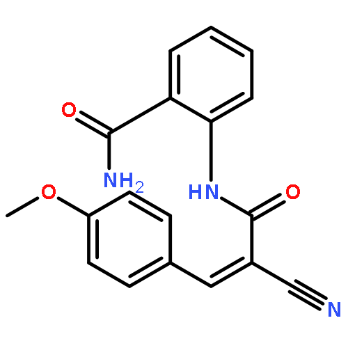 2-{[(2E)-2-cyano-3-(4-methoxyphenyl)prop-2-enoyl]amino}benzamide