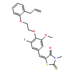 (5E)-5-(3-iodo-5-methoxy-4-{2-[2-(prop-2-en-1-yl)phenoxy]ethoxy}benzylidene)-3-methyl-2-thioxo-1,3-thiazolidin-4-one